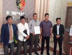 KEPALA DESA JURIT BARU KECAMATAN PERINGGASELA LOMBOK TIMUR RESMI MELAPORKAN KETUA KARANG TARUNANYA DI POLDA NTB.