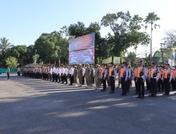 Polres Loteng Laksanakan Apel Gelar Pasukan Operasi Lilin Rinjani 2023.