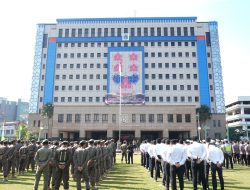 Jakarta Barat, Polres Metro Jakarta Barat, Bersama Dengan Forkopimko Jakarta Barat, Melaksanakan Apel dan  Gelar Pasukan Operasi Kepolisian Terpusat Lilin 2023 Dalam Rangka Pengamanan Natal dan Tahun Baru 2024.