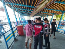 Satgas Preventif OMB Polres Lombok Utara Cooling Sistem Pemilu di Pelabuhan Bangsal