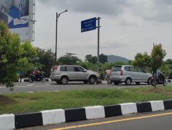 Kecelakaan Tunggal Terjadi di Jalan Bay Pas Menuju Bundaran Patung Sapi Geeung.