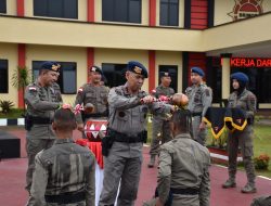 Upacara Penerimaan Bintara dan Tamtama Remaja Satbrimob Polda Kalbar.