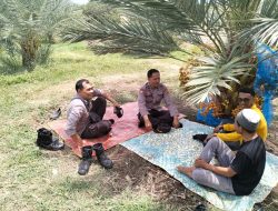 Kunjungi Warga, Sat Binmas Polres Lombok Utara Ajak Masyarakat Berperan Aktif Dalam Cooling System.