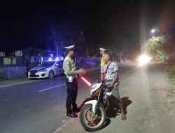 *Cegah Lakalantas dan Balap Liar, Sat Lantas Polres Lombok Utara Tingkatkan Patroli Malam Hari.