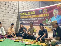 Bhabinkamtibmas Desa Ganti Bersama Tokoh Pemuda Laksanakan Sosialisasi Bahaya Narkoba.