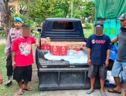 Polsek Rhee Berhasil Gagalkan Penyelundupan Ratusan Botol Miras