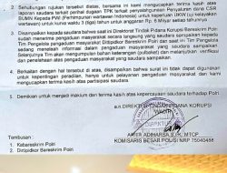 Jusuf Rizak ke Bareskrim Polri Lengkapi Data Korupsi Dana Hibah BUMN PWI Pusat RP.2,9 Milyar.