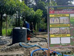 Di Hari Ke-10 Pembangunan Sumur Bor TMMD ke-121 Kodim 1615/Lotim di Desa Kesik.