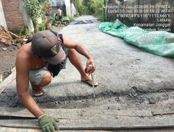 Pengerjaan Rabat Jalan di Wilayah Dusun Dasan Tuan Daye di Hentikan Oleh Kades Labulie.